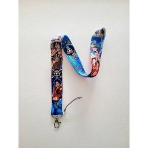 Best Japanese Anime Series One Piece Characters Cell phone Holder Blue Lanyard